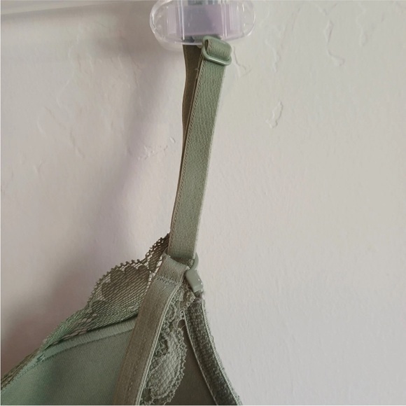 Xhilaration Push Up Bra 36B Green Lace Underwire Adjustable Straps - Picture 6 of 8